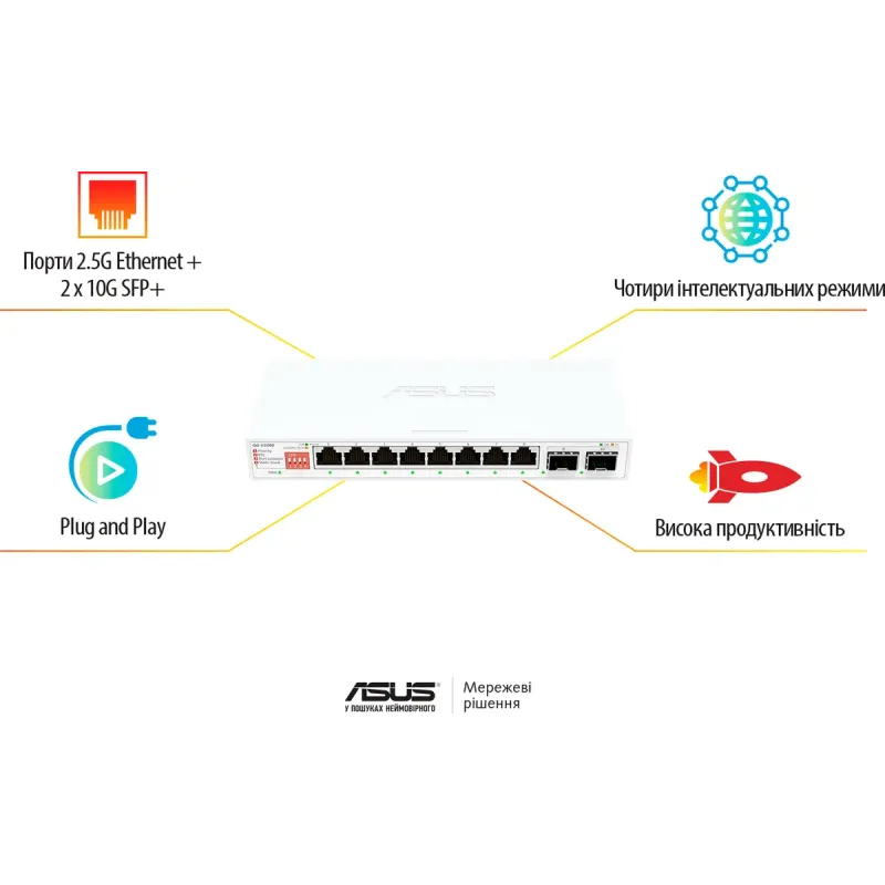 Коммутатор Asus QG-U1080 (90IG0A00-MO3B00)