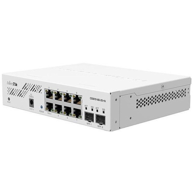 Коммутатор MikroTik  CSS610-8P-2S+IN