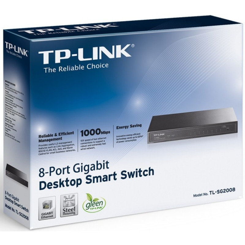 Коммутатор TP-LINK TL-SG2008P