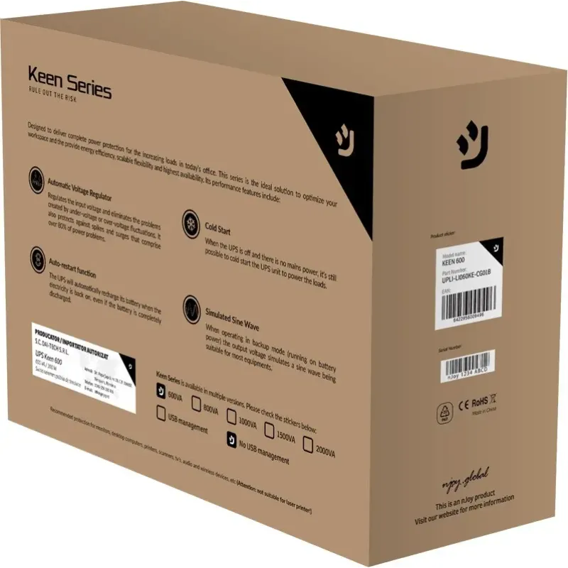 ИБП NJOY Keen 800 (UPLI-LI080KE-CG01B)