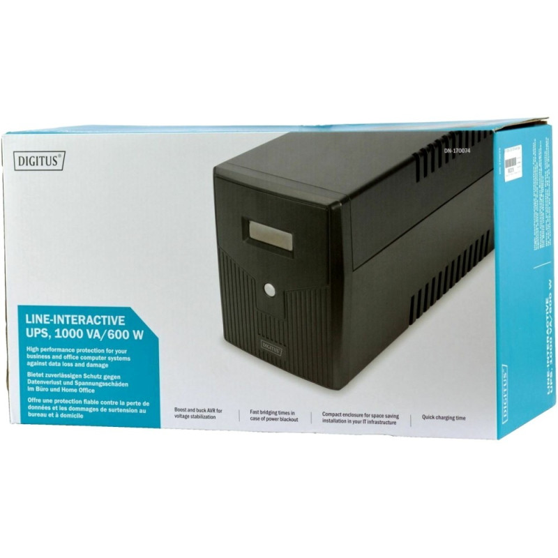 ИБП Digitus Line-Interactive 1000VA/600W LCD 4xSchuko RJ45 RS232 USB (DN-170074)