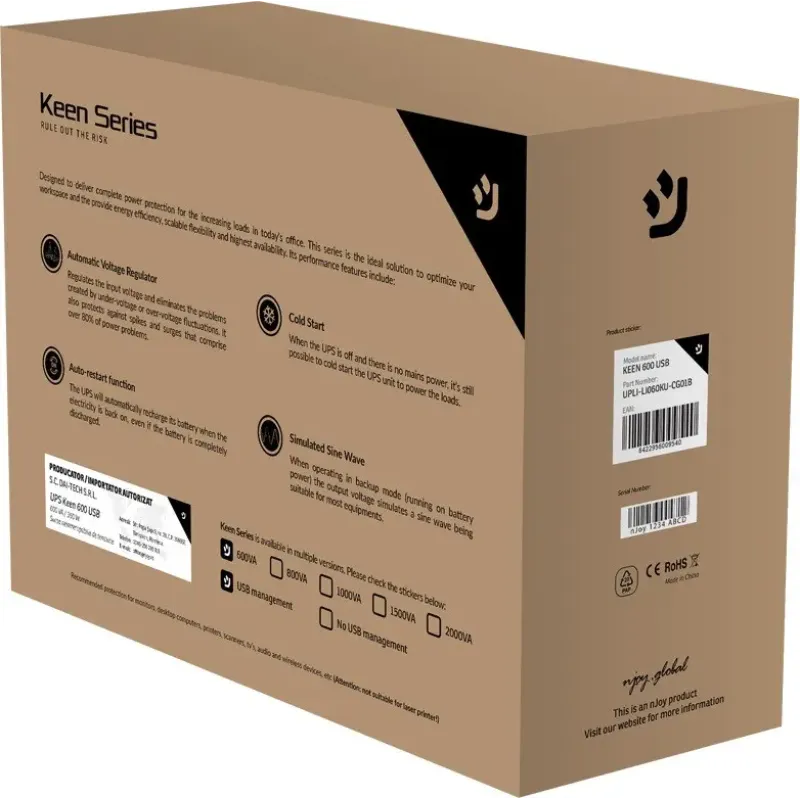 ДБЖ NJOY Keen 800 USB (UPLI-LI080KU-CG01B)