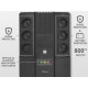 ИБП Trust Maxxon 800VA UPS with 6 standard wall power outlets BLACK 23326