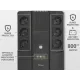 ДБЖ Trust Maxxon 800VA UPS with 6 standard wall power outlets BLACK 23326