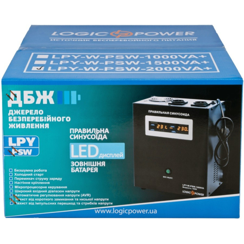 ДБЖ LogicPower LPY-W-PSW-2000VA+ (4146)