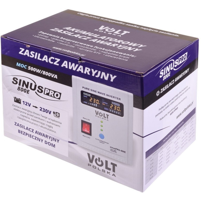 Volt Polska SINUS PRO 800 E 12/230V (500/800W) (3SP080012E)