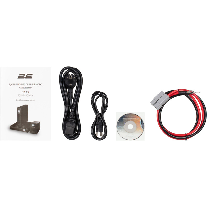ДБЖ 2E PS2000L, 2000VA/1600W, на зовнішні АКБ 4*12В, 2xSchuko+1xC13 (2E-PS2000L)