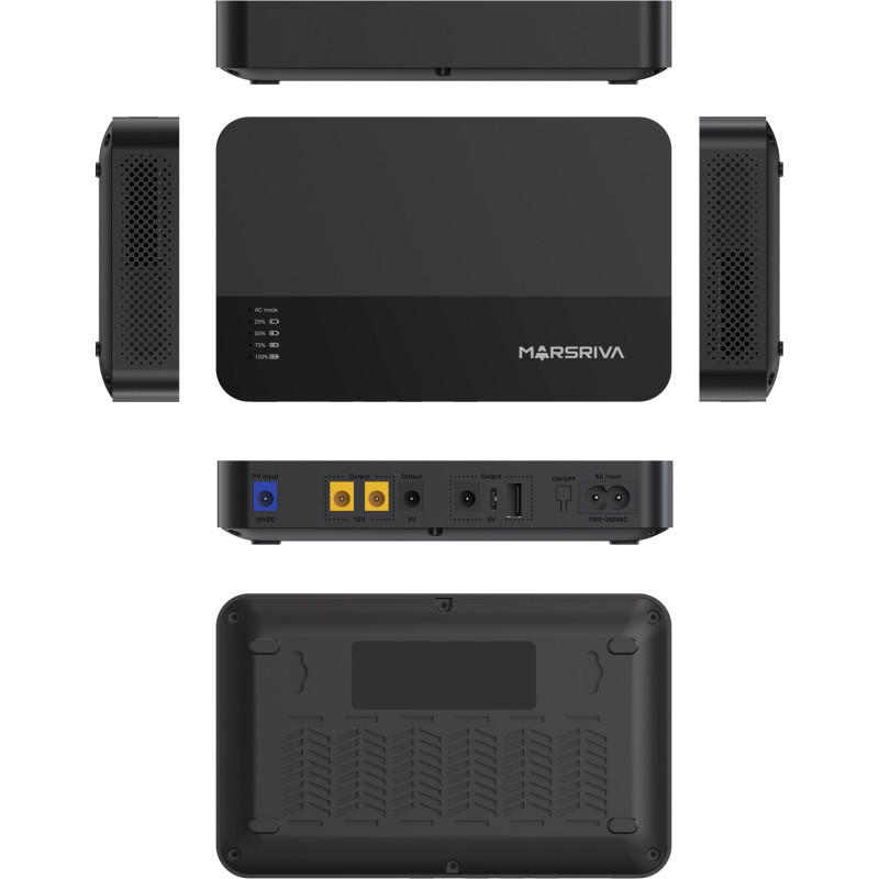 ДБЖ Marsriva DC Router UPS KP1EC 240VAC, 4хDC+USB OUT, 2x5V/9V/2x12V 18W 8000mAh (30Wh) Li-ion (KP1ECV2_MARSRIVA)