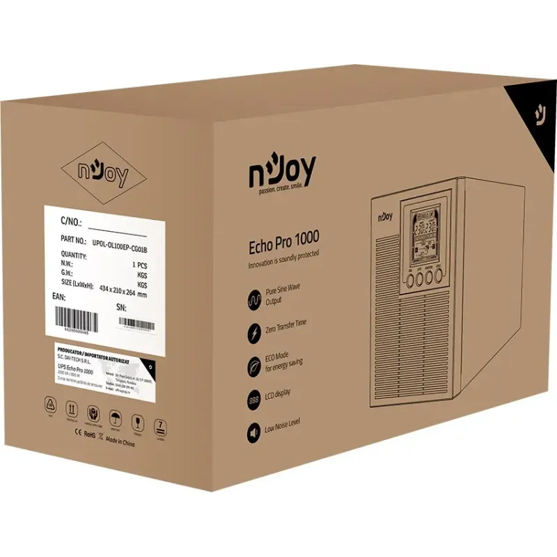 ИБП NJOY Echo Pro 1000 (UPOL-OL100EP-CG01B)