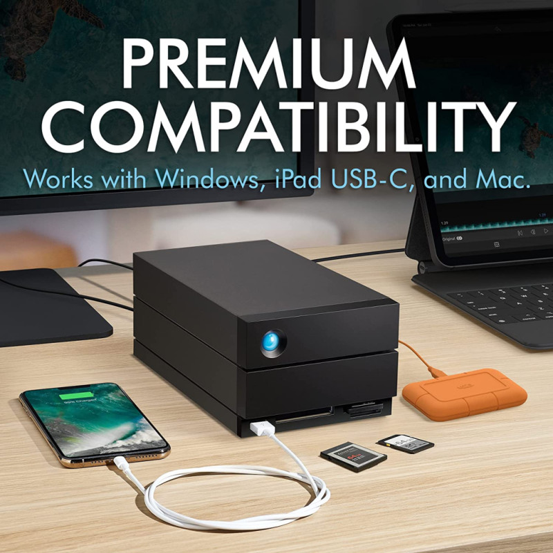 Зовнішній жорсткий диск LaCie 2big Dock 20 TB (STLG20000400)