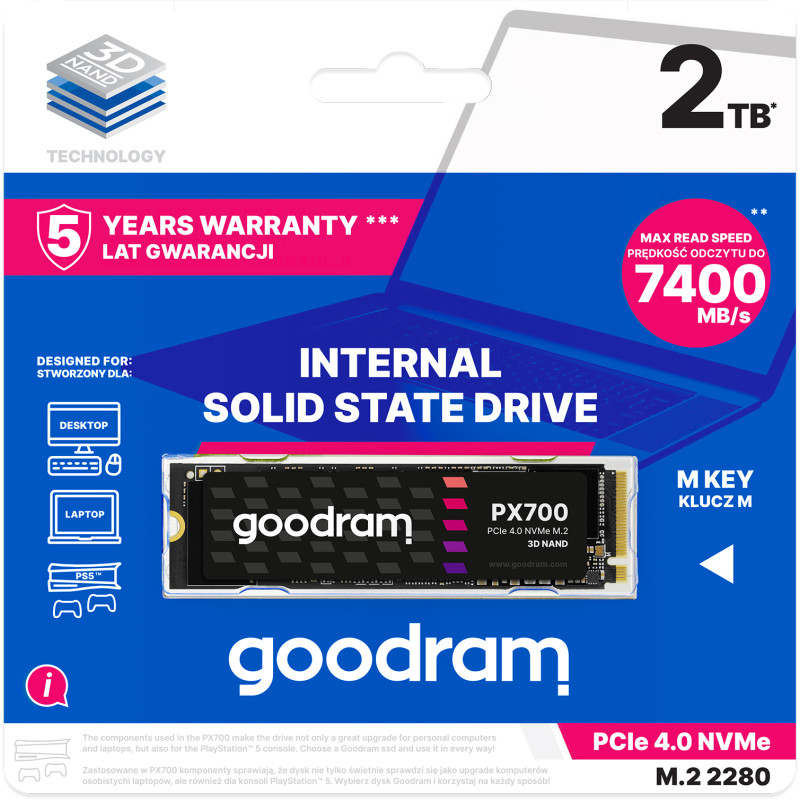 GoodRam m.2 NVMe 2TB PX700 (SSDPR-PX700-02T-80)