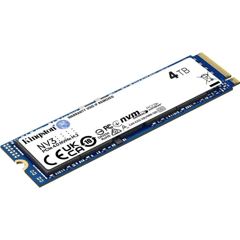 SSD накопитель Kingston M.2 4TB PCIe 4.0 NV3 (SNV3S/4000G)