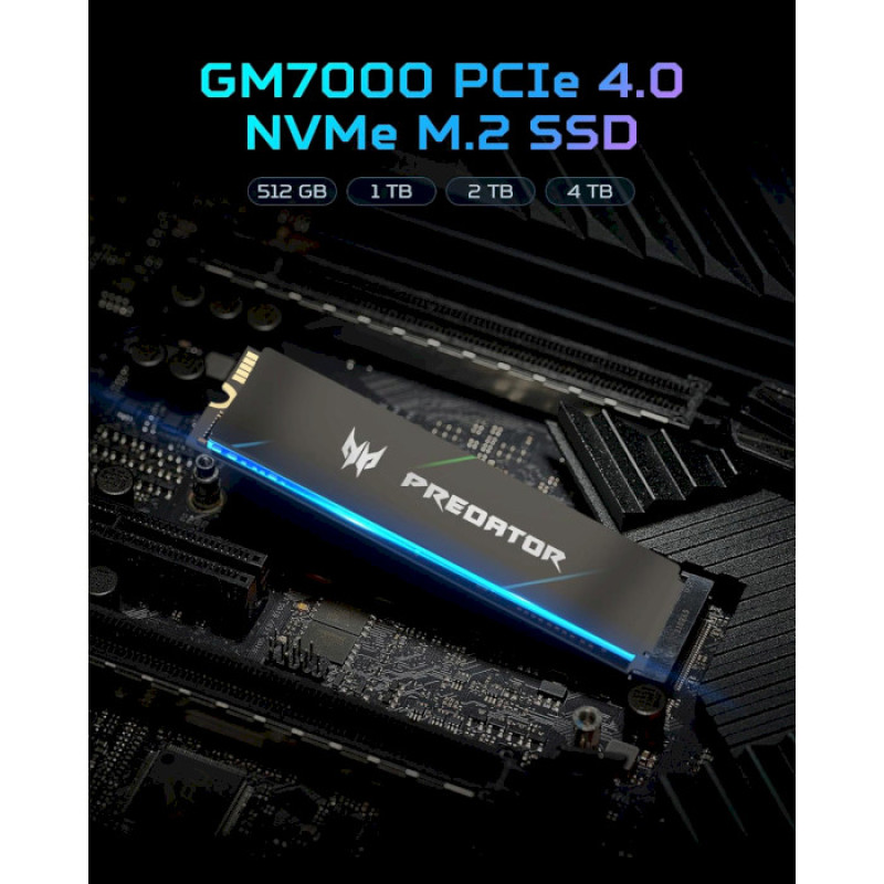SSD накопитель Acer Predator GM7000 4 TB (BL.9BWWR.107)