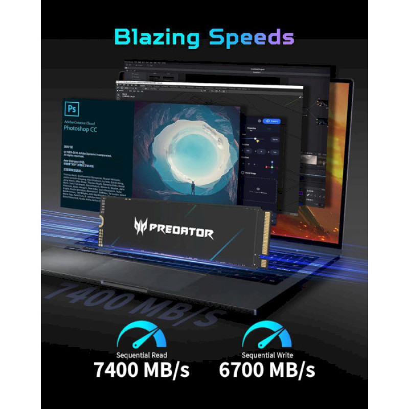 SSD накопитель Acer Predator GM7000 4 TB (BL.9BWWR.107)