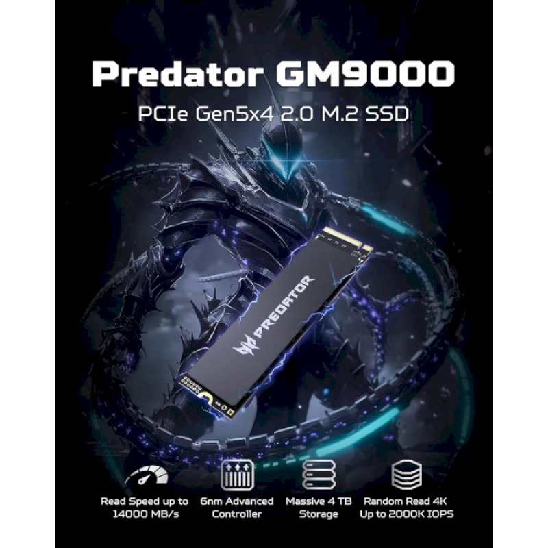 SSD накопитель Acer Predator GM9000 4 TB (BL.9BWWR.131)