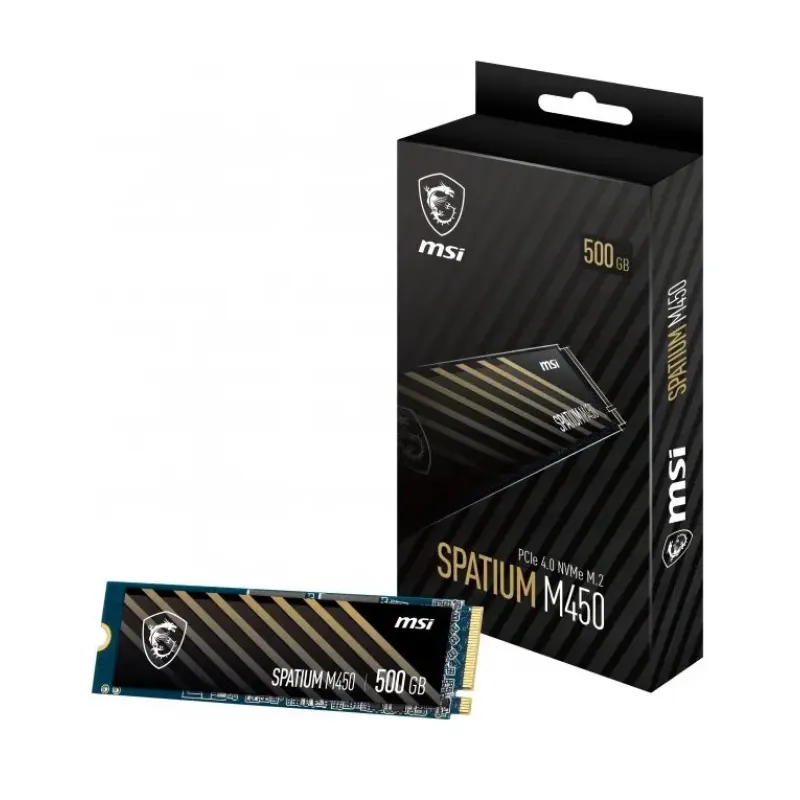 SSD накопитель MSI Spatium M450 V1 M.2 2280 PCIe 4.0 x4 NVMe 3D NAND TLC (S78-440K380-P83)