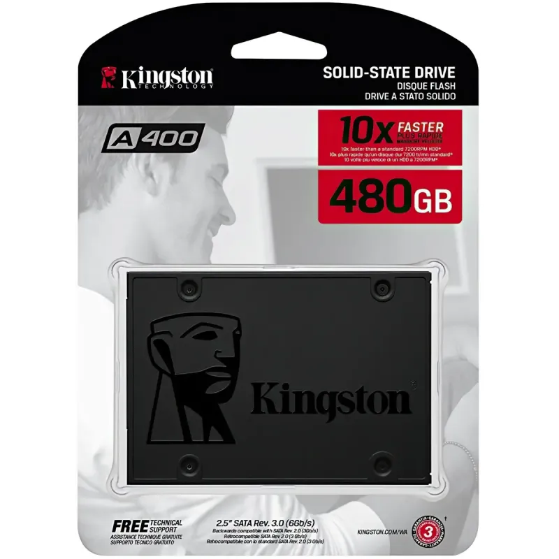 SSD накопичувач Kingston SSDNow A400 480 GB (SA400S37/480G)