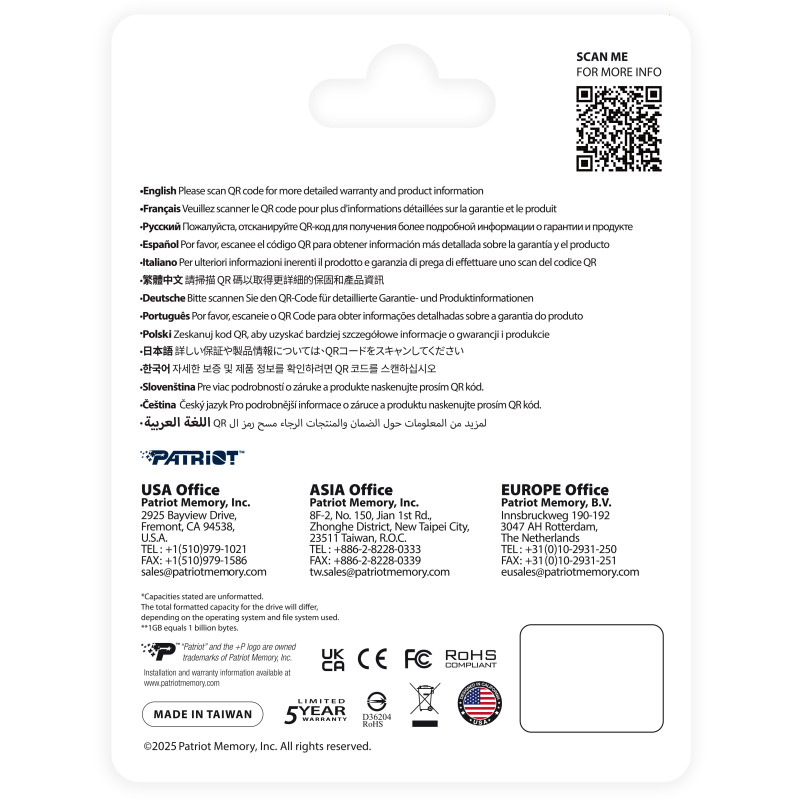 SSD накопичувач PATRIOT P410 1 TB (P410P1TBM28H)