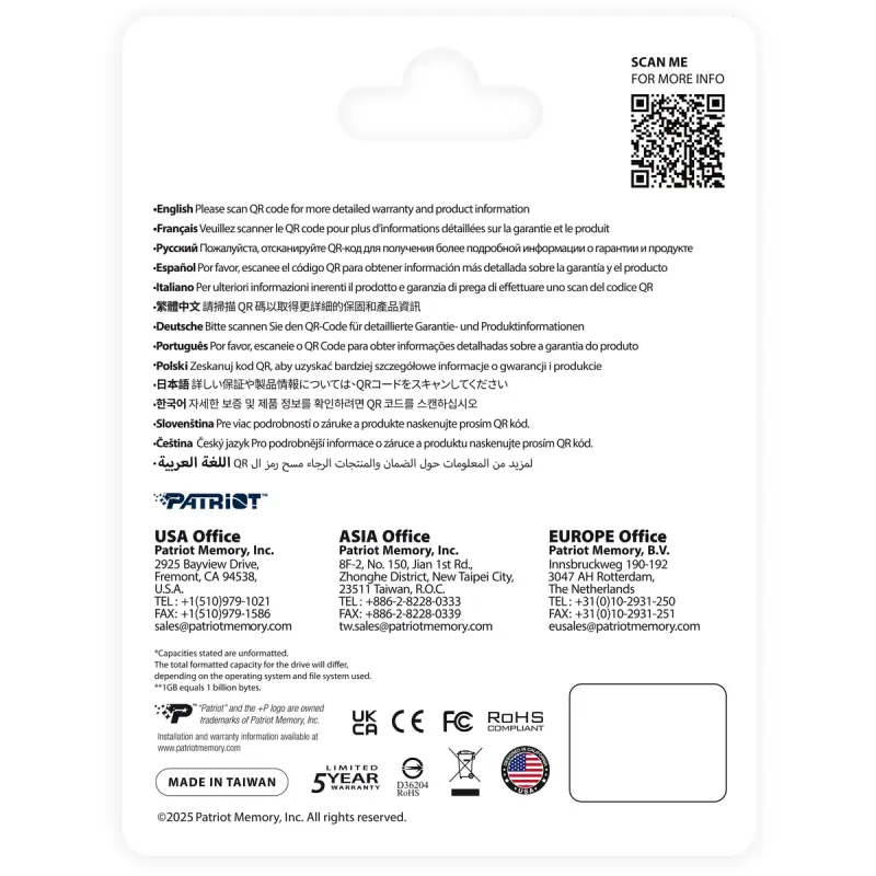 SSD накопитель PATRIOT P410 1 TB (P410P1TBM28H)