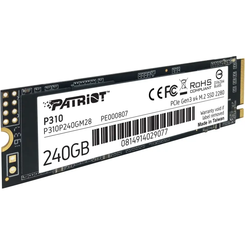 SSD накопитель PATRIOT P310 240 GB (P310P240GM28)