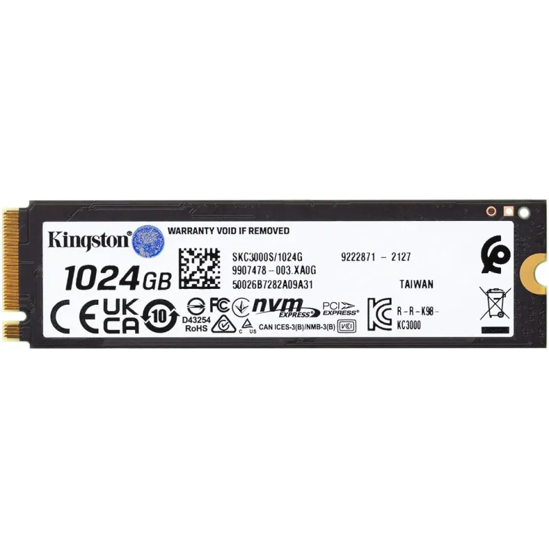SSD накопитель Kingston KC3000 1024 GB (SKC3000S/1024G)