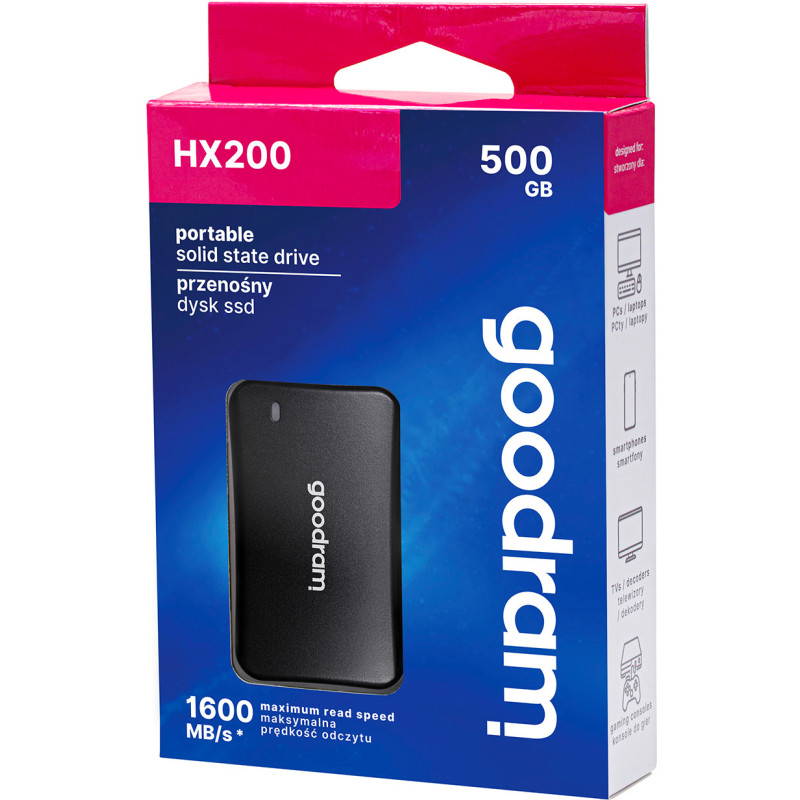 SSD накопитель GOODRAM HX200 500 GB Black (SSDPR-HX200-500)