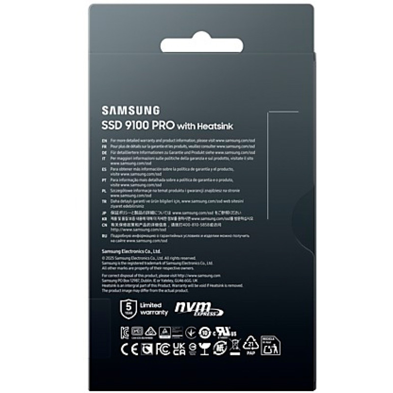 Samsung 9100 PRO 4 TB with Heatsink (MZ-VAP4T0CW)