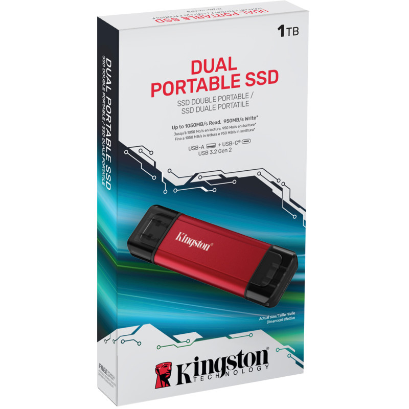 SSD накопичувач Kingston Dual Portable 1 TB (SPSD/1TB)