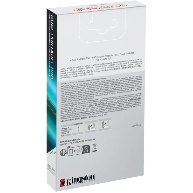 SSD накопитель Kingston Dual Portable 1 TB (SPSD/1TB)