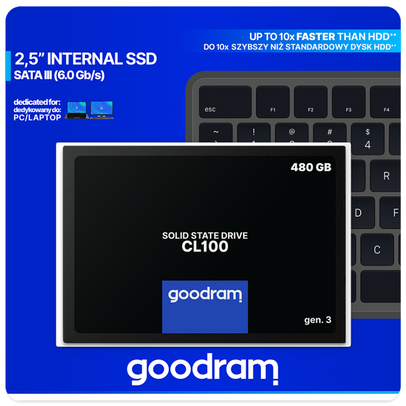 GOODRAM CL100 GEN.3 480 GB (SSDPR-CL100-480-G3)