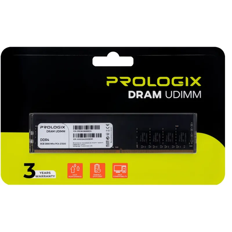 Оперативная память Prologix  PRO8GB2666D4