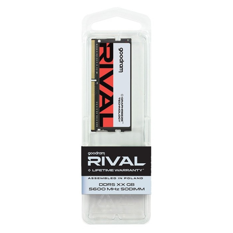 Оперативна пам'ять GOODRAM 16 GB SO-DIMM DDR5 5600 MHz Rival (GGEES5-56L40S/16G)