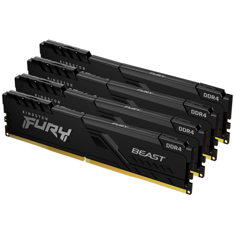 Оперативная память Kingston FURY 64 GB (4x16GB) DDR4 3200 MHz Beast (KF432C16BB1K4/64)
