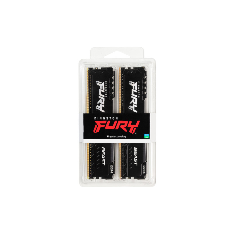 Оперативная память Kingston FURY 32 GB (2x16GB) DDR4 3200 MHz Beast Black (KF432C16BB1K2/32)