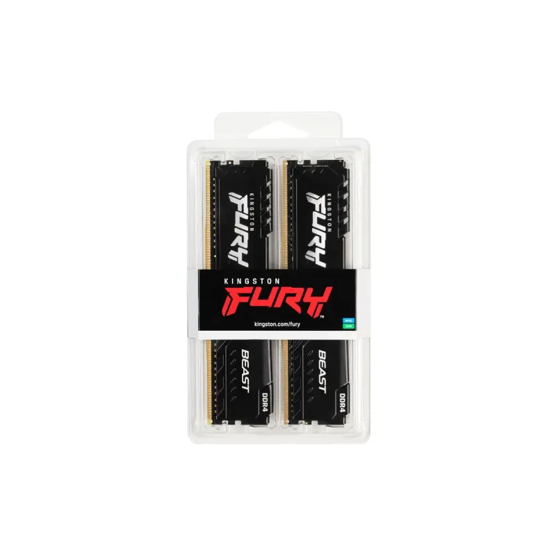 Оперативна пам'ять Kingston FURY 32 GB (2x16GB) DDR4 3200 MHz Beast Black (KF432C16BB1K2/32)