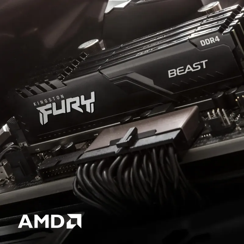 Оперативна пам'ять Kingston FURY 32 GB (2x16GB) DDR4 3200 MHz Beast Black (KF432C16BB1K2/32)