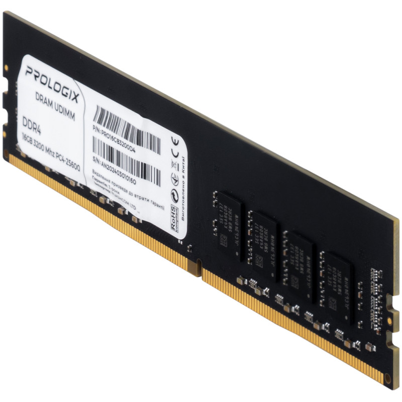 Оперативна пам'ять Prologix 16 GB DDR4 3200 MHz (PRO16GB3200D4)