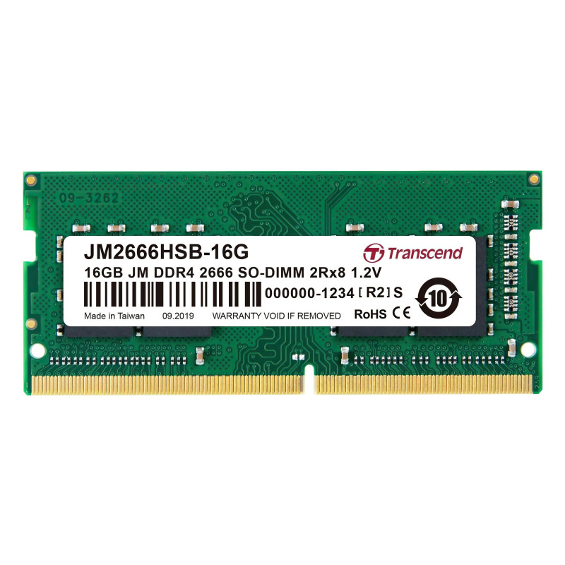 Оперативная память Transcend 16 GB SO-DIMM DDR4 2666 MHz JetRam (JM2666HSE-16G)