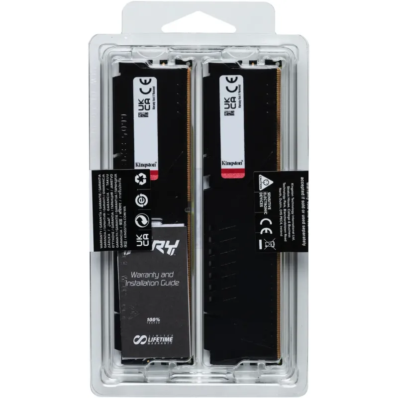 Оперативная память Kingston FURY 64 GB (2x32GB) DDR5 5200 MHz Beast Black EXPO (KF552C40BB2K2-64)