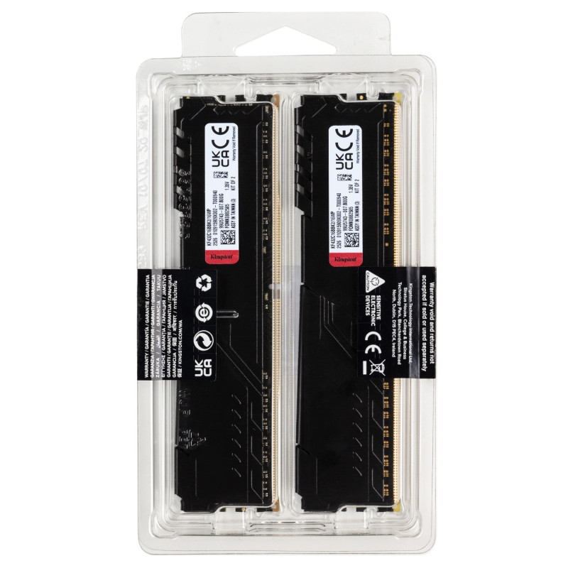 Оперативна пам'ять Kingston FURY 16 GB (2x8GB) DDR4 3200 MHz Beast Black (KF432C16BBK2/16WP)