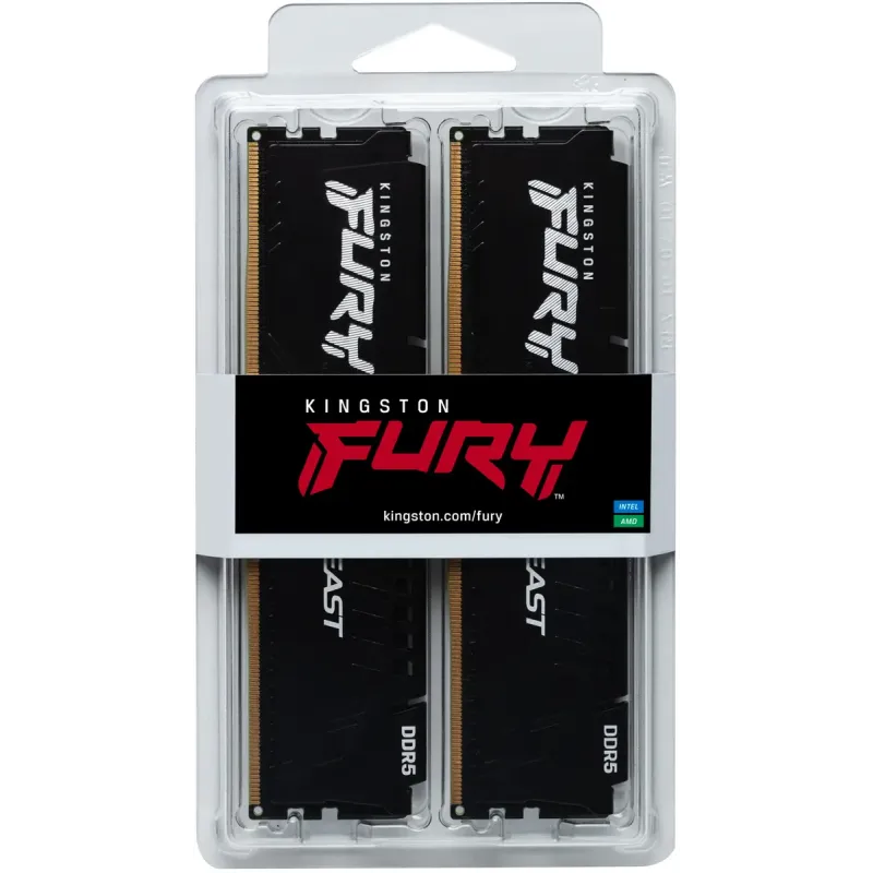 Оперативная память Kingston FURY 64 GB (2x32GB) DDR5 5600 MHz Beast Black EXPO (KF556C36BBEK2-64)