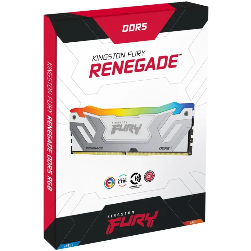 Оперативная память Kingston Fury Renegade White RGB 48GB (2x24) DDR5 8800 MHz (KF588CU42RWAK2-48)