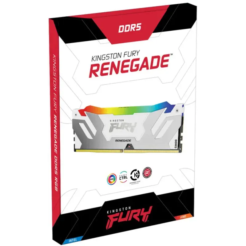 Оперативная память Kingston FURY 16 GB DDR5 7200 MHz Renegade Silver/White RGB (KF572C38RWA-16)