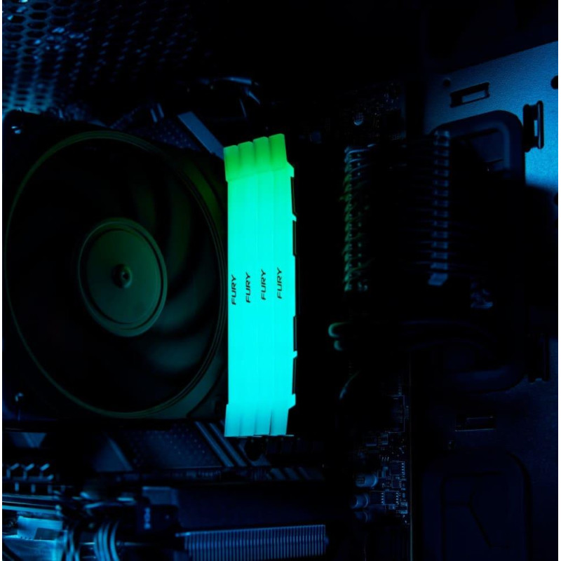 Оперативная память Kingston FURY 32 GB (2x16GB) DDR4 3200 MHz Renegade RGB Black (KF432C16RB12AK2/32)