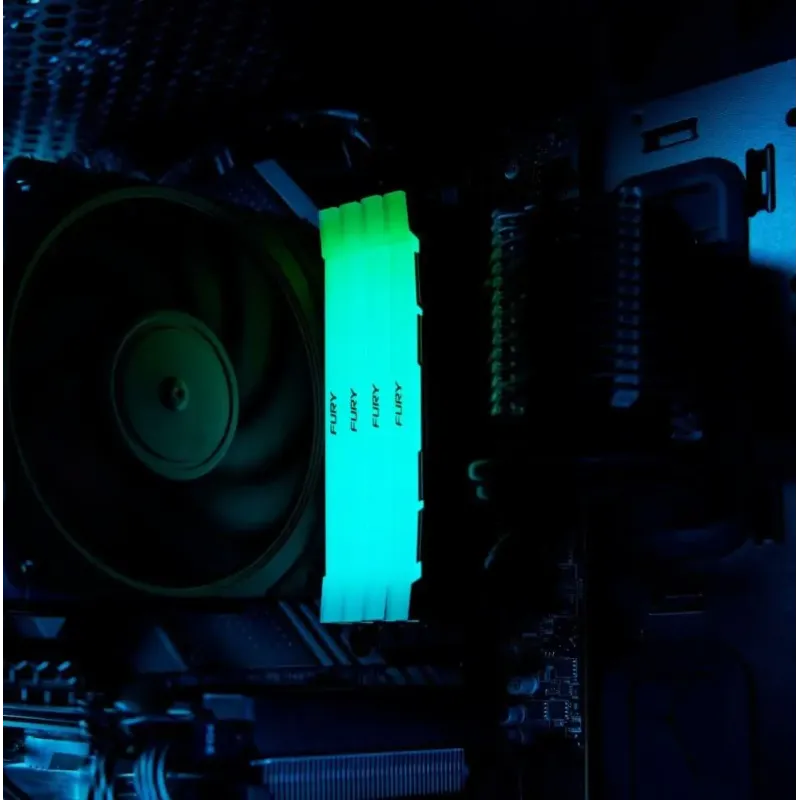 Оперативная память Kingston FURY 32 GB (2x16GB) DDR4 3200 MHz Renegade RGB Black (KF432C16RB12AK2/32)