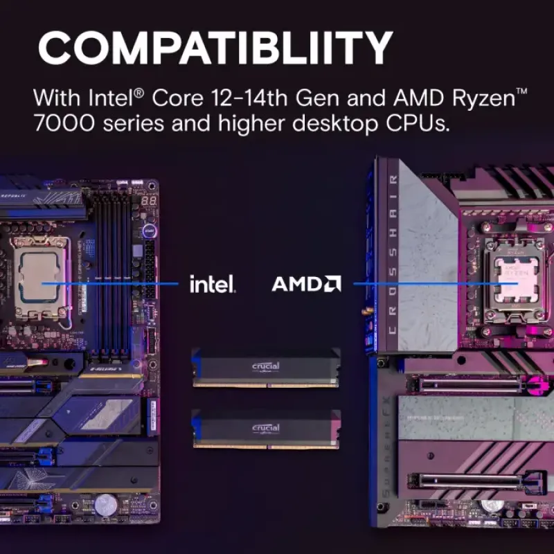 Оперативная память Crucial Pro 32GB DDR5-5600 MHz (CP32G60C40U5BT)