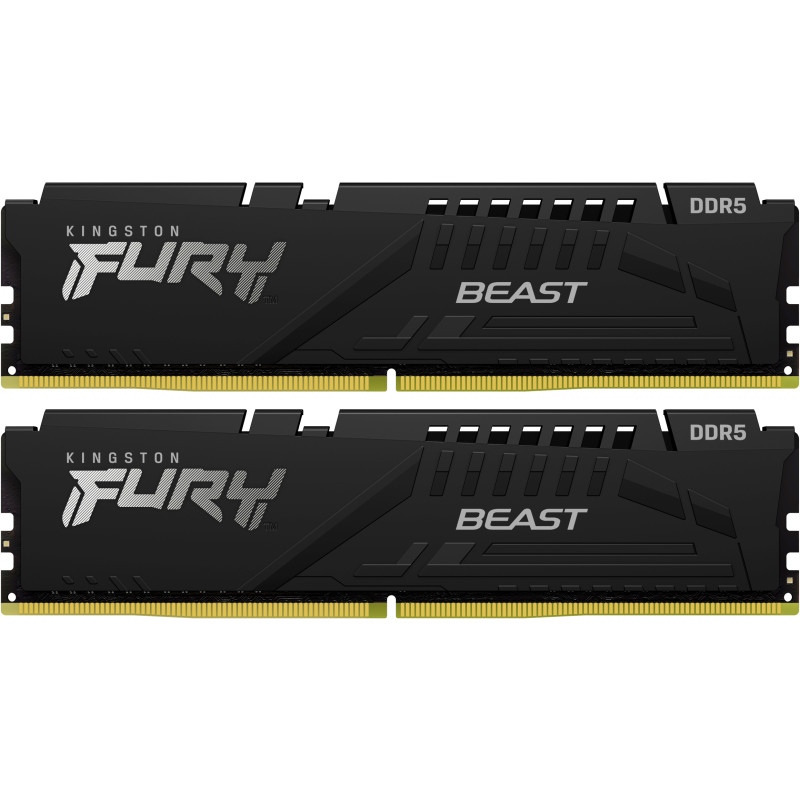 Оперативная память Kingston FURY 128 GB (2x64GB) DDR5 5600 MHz Beast Black EXPO (KF556C40BBK2-128)