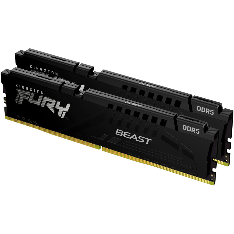 Оперативная память Kingston FURY 128 GB (2x64GB) DDR5 5600 MHz Beast Black EXPO (KF556C40BBK2-128)