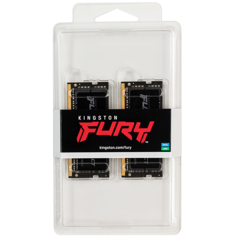 Оперативна пам'ять Kingston FURY 32 GB (2x16GB) SO-DIMM DDR4 3200 MHz Impact (KF432S20IBK2/32)