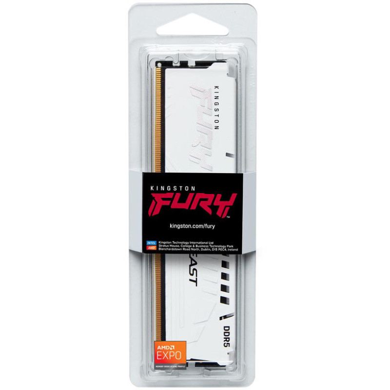 Оперативная память Kingston FURY 16 GB DDR5 6400 MHz Beast EXPO White (KF564C32BWE-16)